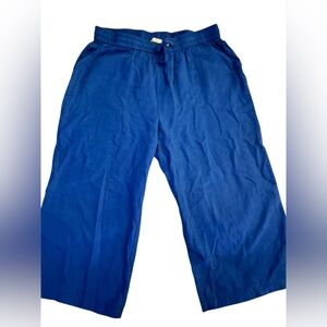 Jules & Leopold Blue Wide-Leg Pants size XL